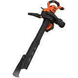 BLACK+DECKER BEBLV301-QS soplador de hoja 3000 W, Aspirador/soplador negro/Naranja, Soplador de mochila, 206 kmh, 404 kmh, 268 m³/h, 72 L, Negro, Naranja