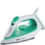 Braun TexStyle 1 SI 1040 GR Plancha a vapor Suela de cerámica 2000 W Verde, Blanco verde/blanco, Plancha a vapor, Suela de cerámica, 1,9 m, 25 g/min, Verde, Blanco, 120 g/min
