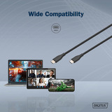 Digitus Cable de conexión USB 2.0 de silicona USB-C > USB-C negro
