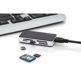 Digitus DA-70330-1, Lector de tarjetas negro/Plateado