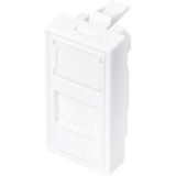 Digitus Placa de 22,5 x 45 mm para canaletas de cables, Chapa blanco