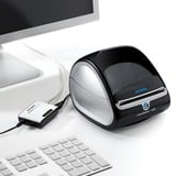 Dymo LabelWriter Print Server servidor de impresión LAN Ethernet blanco/Negro, Taiwán, LAN Ethernet, Windows Vista Business, Windows Vista Business x64, Windows Vista Home Basic, Windows Vista Home..., Mac OS X 10.3 Panther, Mac OS X 10.4 Tiger, Mac OS X 10.5 Leopard, Mac OS X 10.6 Snow Leopard, Mac..., Caja, 175 mm