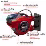 EINHELL Carrete de manguera a batería Power X-Change GE-HR 18/30 WH Li-Solo, 18 Voltios, Soporte para manguera rojo
