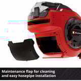 EINHELL Carrete de manguera a batería Power X-Change GE-HR 18/30 WH Li-Solo, 18 Voltios, Soporte para manguera rojo