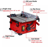 EINHELL TC-TS 8, 4340426, Sierra circular de mesa rojo