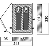 Easy Camp Tienda cúpula Rondane 2, Tienda de campaña verde oscuro