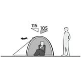 Easy Camp Tienda cúpula Rondane 2, Tienda de campaña verde oscuro