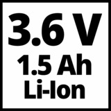 Einhell TC-CG 3.6/1 Li Negro, Rojo, Pistolas termoencoladoras rojo/Negro, Negro, Rojo, 7 mm, 15 cm, 160 °C, 0,5 min, Batería