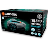 GARDENA SILENO minimo Robot cortacésped Batería Azul, Gris gris/Turquesa, Robot cortacésped, 500 m², 16 cm, 2 cm, 4,5 cm, 57 dB