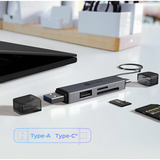 ICY BOX IB-CR203-CU3 lector de tarjeta USB 3.2 Gen 1 (3.1 Gen 1) Type-A/Type-C Negro, Lector de tarjetas negro, MicroSD (TransFlash), MicroSDHC, MicroSDXC, SD, SDXC, Negro, 5000 Mbit/s, Aluminio, 2 TB, USB 3.2 Gen 1 (3.1 Gen 1) Type-A/Type-C