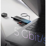 ICY BOX IB-CR203-CU3 lector de tarjeta USB 3.2 Gen 1 (3.1 Gen 1) Type-A/Type-C Negro, Lector de tarjetas negro, MicroSD (TransFlash), MicroSDHC, MicroSDXC, SD, SDXC, Negro, 5000 Mbit/s, Aluminio, 2 TB, USB 3.2 Gen 1 (3.1 Gen 1) Type-A/Type-C