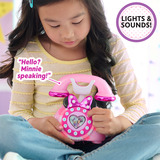 Just Play Disney Junior Minnie Mouse Teléfono con efectos de luz y sonido, Juego de rol 
