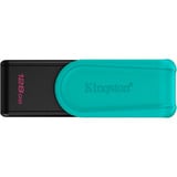 Kingston DataTraveler 128GB Portable USB 3.2 Gen 1 Exodia S (Black/Turquoise), Lápiz USB negro/Celeste, 128 GB, USB tipo A, 3.2 Gen 1 (3.1 Gen 1), Girar, 8,32 g, Negro, Turquesa
