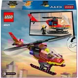 LEGO City Helicóptero de Rescate de Bomberos, Juegos de construcción Juego de construcción, 5 año(s), Plástico, 85 pieza(s), 159 g