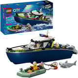LEGO City Persecución en Barco de Policía, Juegos de construcción Juego de construcción, 6 año(s), Plástico, 264 pieza(s), 621 g