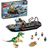 LEGO Jurassic World 76942 Fuga del Barco del Dinosaurio Baryonyx, Juegos de construcción Juego de construcción, 8 año(s), Plástico, 308 pieza(s), 885 g
