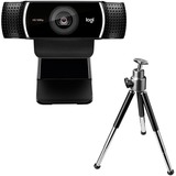 Logitech C922 Pro Stream Webcam cámara web 1920 x 1080 Pixeles USB Negro negro, 1920 x 1080 Pixeles, 60 pps, 1280x720@60fps,1920x1080@30fps, 720p,1080p, H.264, USB