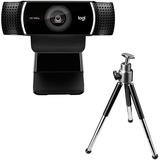 Logitech C922 Pro Stream cámara web 1920 x 1080 Pixeles USB Negro, Webcam negro, 1920 x 1080 Pixeles, 60 pps, 1280x720@60fps, 1920x1080@30fps, 720p, 1080p, H.264, 87°