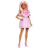 Mattel Muñeca Barbie Fashionista - Rosa Pink, Muñecos 