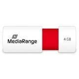 MediaRange Color Edition 4GB, Lápiz USB blanco/Rojo