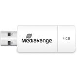 MediaRange Color Edition 4GB, Lápiz USB blanco/Rojo