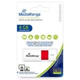 MediaRange Color Edition 4GB, Lápiz USB blanco/Rojo