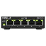 Netgear GS305E Gestionado Gigabit Ethernet (10/100/1000) Negro, Interruptor/Conmutador Gestionado, Gigabit Ethernet (10/100/1000)