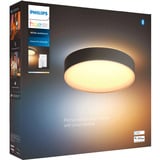 Philips Hue White Ambiance Enrave Lámpara de Techo M, Luz de LED negro