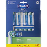 Procter & Gamble Oral-B Pro Cross Action Recambios Cepillo 10 unidades, Cabezal de cepillo blanco