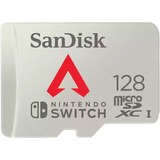 SanDisk SDSQXAO-128G-GN6ZY memoria flash 128 GB MicroSDXC UHS-I, Tarjeta de memoria blanco, 128 GB, MicroSDXC, UHS-I, 100 MB/s, 90 MB/s, Plata