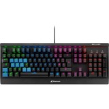 Sharkoon SKILLER MECH SGK3 teclado USB Alemán Negro, Teclado para gaming negro, Completo (100%), Alámbrico, USB, Interruptor mecánico, LED RGB, Negro