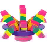 Spin Master Kinetic Sand - Ultimate SANDISFYING - 907 g de Arena Mágica Rosa, Amarilla y Azul + Moldes y Herramientas - Kit Manualidades Niños - Juguetes Sensoriales - Juguetes Niños 7 Años + - Arena Kinetica, Juego de arena 