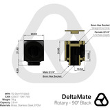 Thermal Grizzly DeltaMate Rotary - 90°, Conexión negro