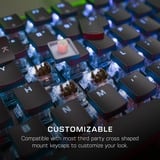 Turtle Beach Vulcan II teclado Juego USB Alemán Negro, Teclado para gaming aluminio (cepillado)/Negro, Completo (100%), Alámbrico, USB, Interruptor mecánico, LED RGB, Negro