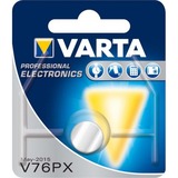 VARTA 1x 1.55V V 76 PX Batería de un solo uso SR44 Óxido de plata Batería de un solo uso, SR44, Óxido de plata, 1,55 V, 1 pieza(s), Plata