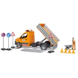bruder MB Sprinter municipal con módulo de luz y sonido, Automóvil de construcción naranja