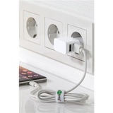 goobay Set de carga dual Micro-USB 18 Watt, Cargador blanco