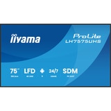iiyama ProLite LH7575UHS-B2AG, Pantalla de gran formato negro (mate)