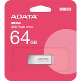 ADATA UR350-64G-RSR/BG, Lápiz USB níquel/Marrón