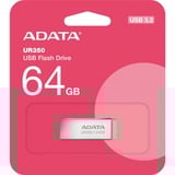 ADATA UR350 unidad flash USB 64 GB USB tipo A 3.2 Gen 1 (3.1 Gen 1) Marrón, Lápiz USB níquel/Marrón, 64 GB, USB tipo A, 3.2 Gen 1 (3.1 Gen 1), 100 MB/s, Sin tapa, Marrón