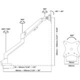 Arozzi AZ-ALZARE-NEO-DUO-PNK, Soporte de monitor rosa