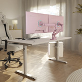 Arozzi AZ-ALZARE-NEO-DUO-PNK, Soporte de monitor rosa