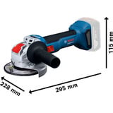 Bosch Amoladora angular inalámbrica X-LOCK GWX 18V-8 Professional solo, 18Volt azul/Negro