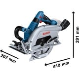 Bosch GKS 18V-70 L Professional, Sierra circular azul/Negro, 106 dB, 95 dB, 18 V, 228 mm, 426 mm, 330 mm
