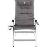Coleman Silla reclinable acolchada, 5 posiciones gris/Plateado
