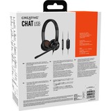 Creative Chat USB, Auriculares con micrófono negro