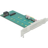 DeLOCK 89047 tarjeta y adaptador de interfaz Interno M.2, SATA, Controlador PCIe, M.2, SATA, Perfil bajo, PCIe 4.0, 5 - 50 °C, -25 - 70 °C