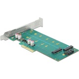 DeLOCK 89047 tarjeta y adaptador de interfaz Interno M.2, SATA, Controlador PCIe, M.2, SATA, Perfil bajo, PCIe 4.0, 5 - 50 °C, -25 - 70 °C