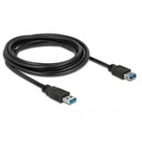 DeLOCK Cable de extensión USB 3.2 Gen 1, conector USB-A > toma USB-A, Cable alargador negro