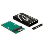 DeLOCK Carcasa externa SuperSpeed USB para SSD mSATA, Caja de unidades negro